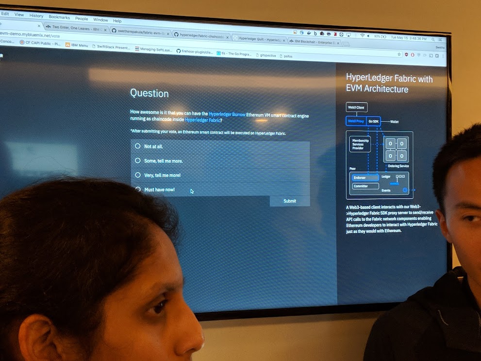 Fabric EVM at Consensus 2018